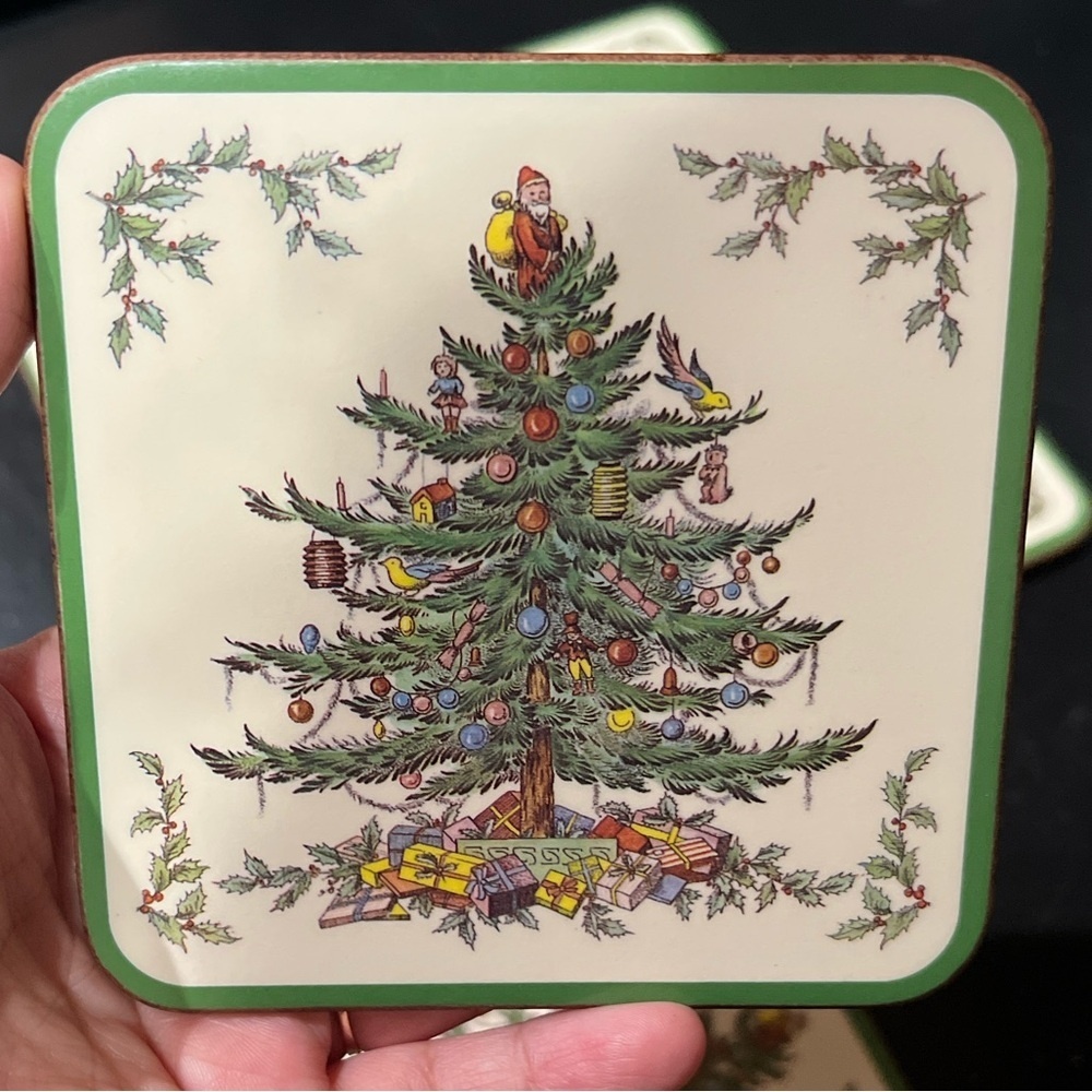 Vintage Spode Christmas Tree Coaster